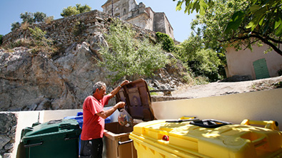 Points de collecte sélective de la Communauté de Communes de Calvi-Balagne. Collectivité territoriale de Corse